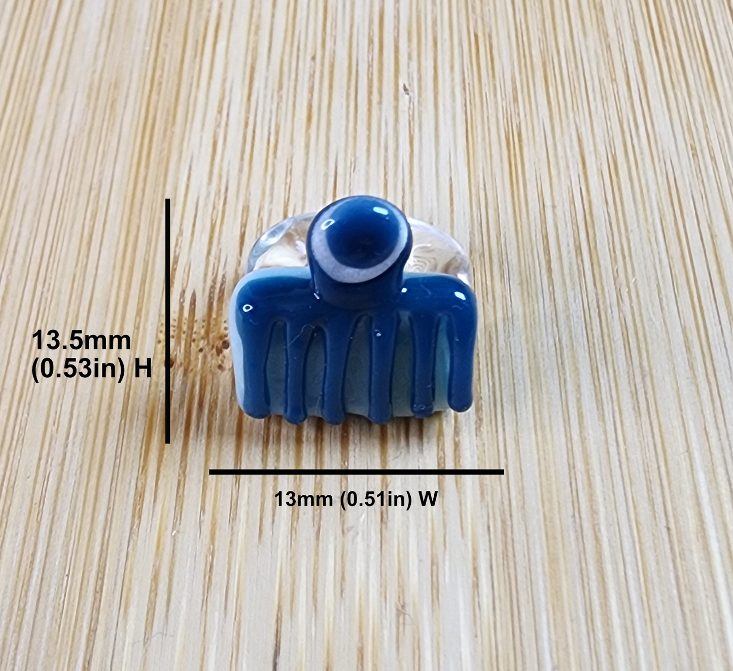 Blue Duafe Glass Loc Bead