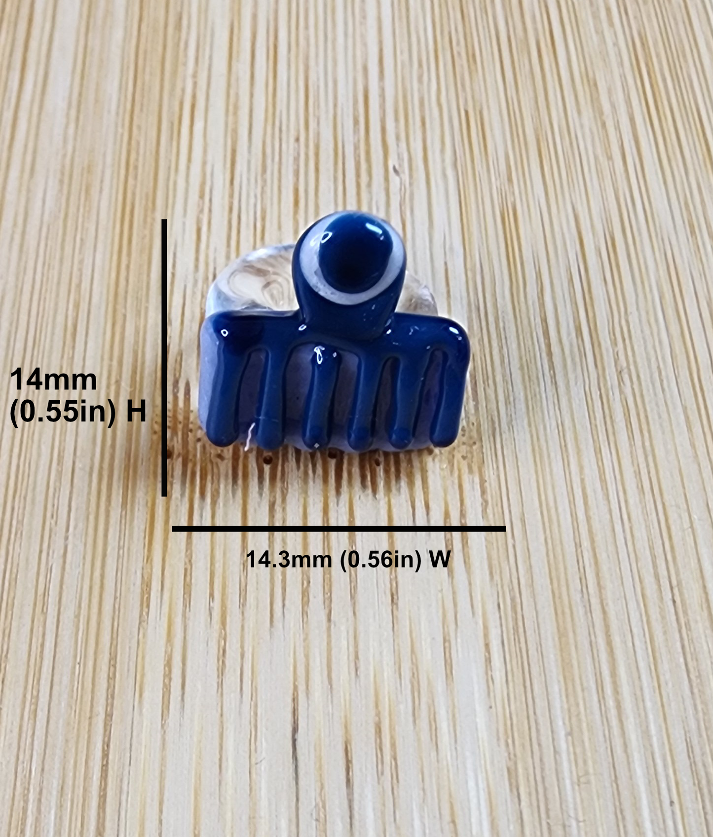 Blue Duafe Glass Loc Bead