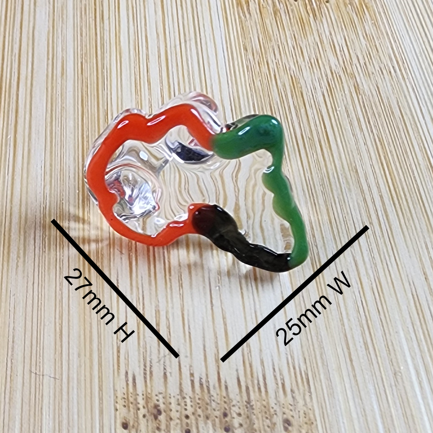 Africa Outline Glass Loc Bead
