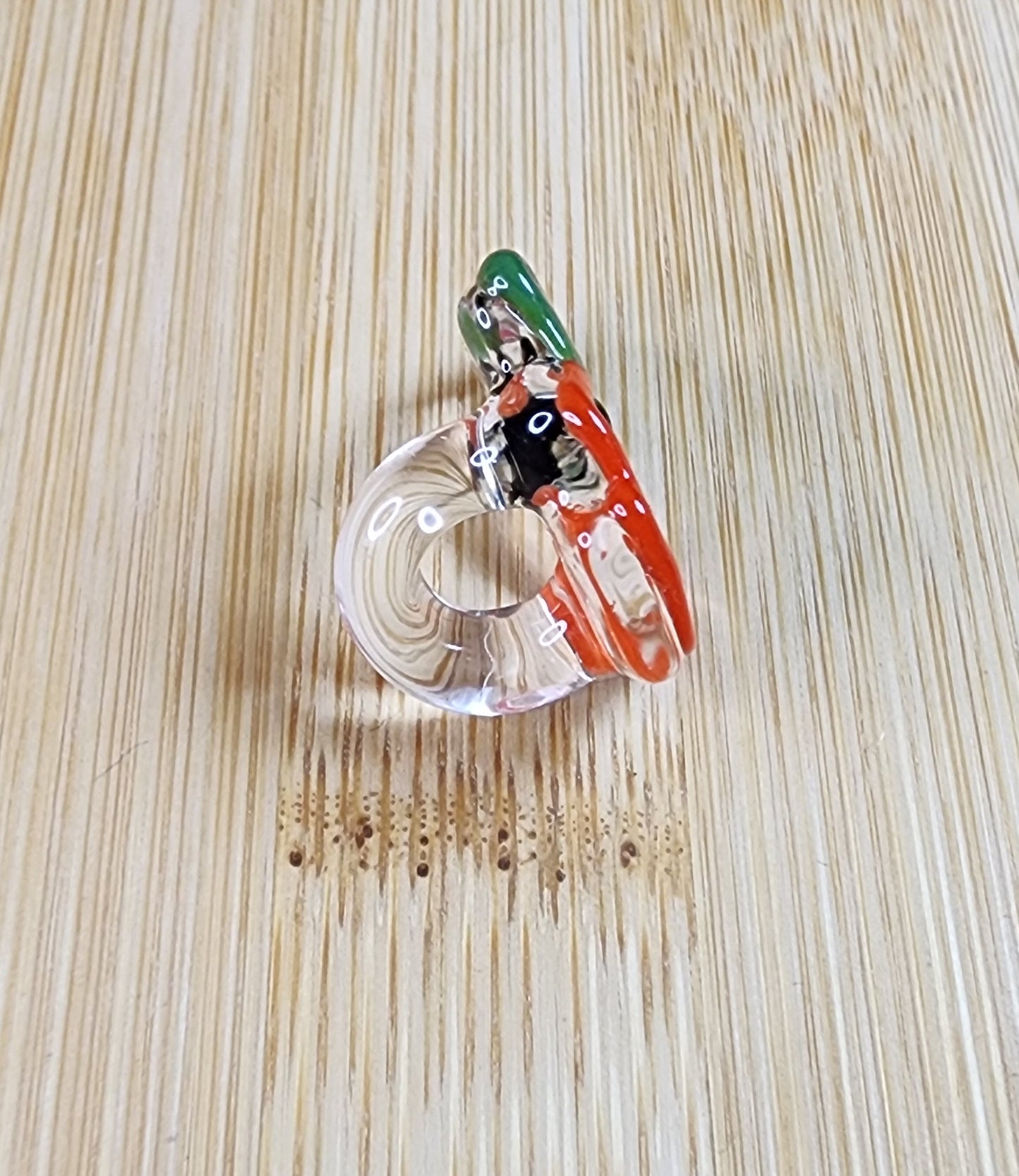 Africa Outline Glass Loc Bead