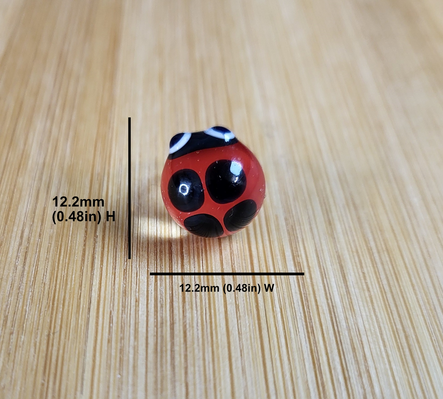 Ladybug Glass Loc Bead