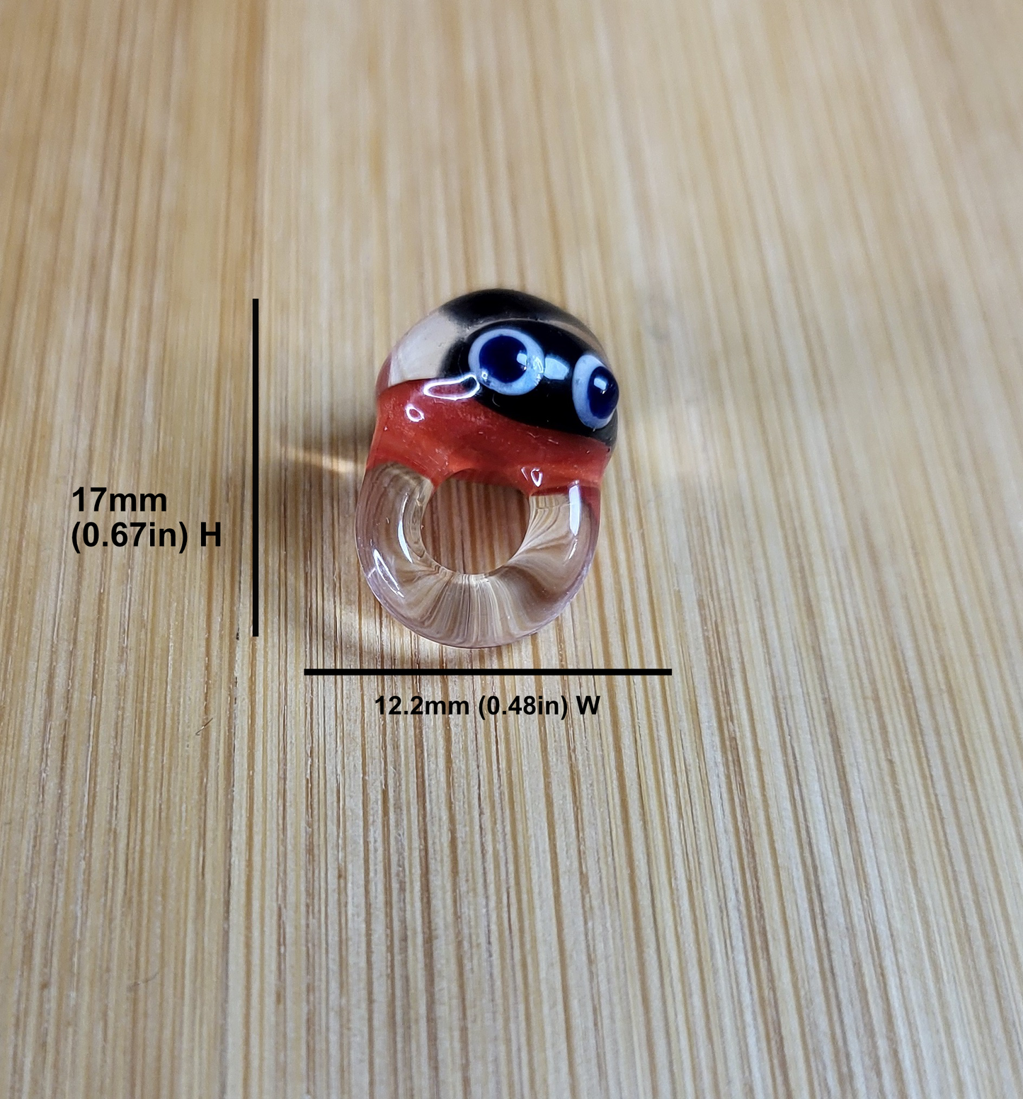 Ladybug Glass Loc Bead