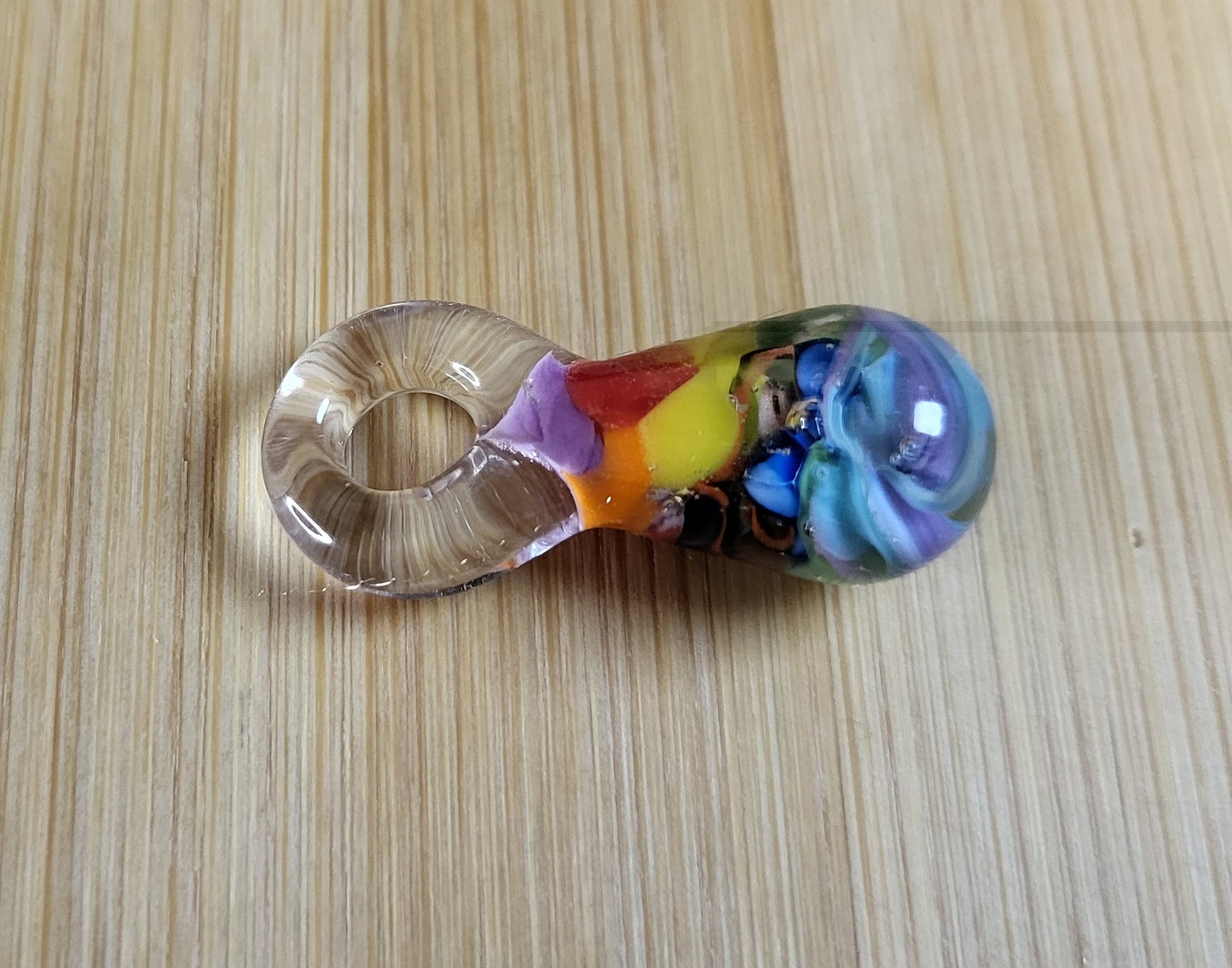 Multi-Color Tear Drop Glass Loc Bead