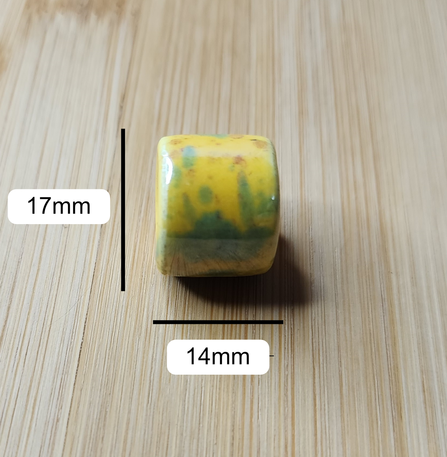 Yellow Ceramic Loc Bead