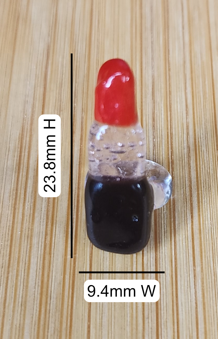 Lipstick Glass Loc Bead