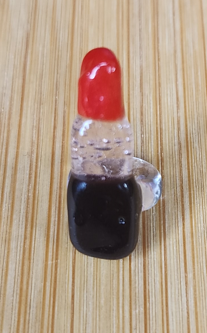 Lipstick Glass Loc Bead