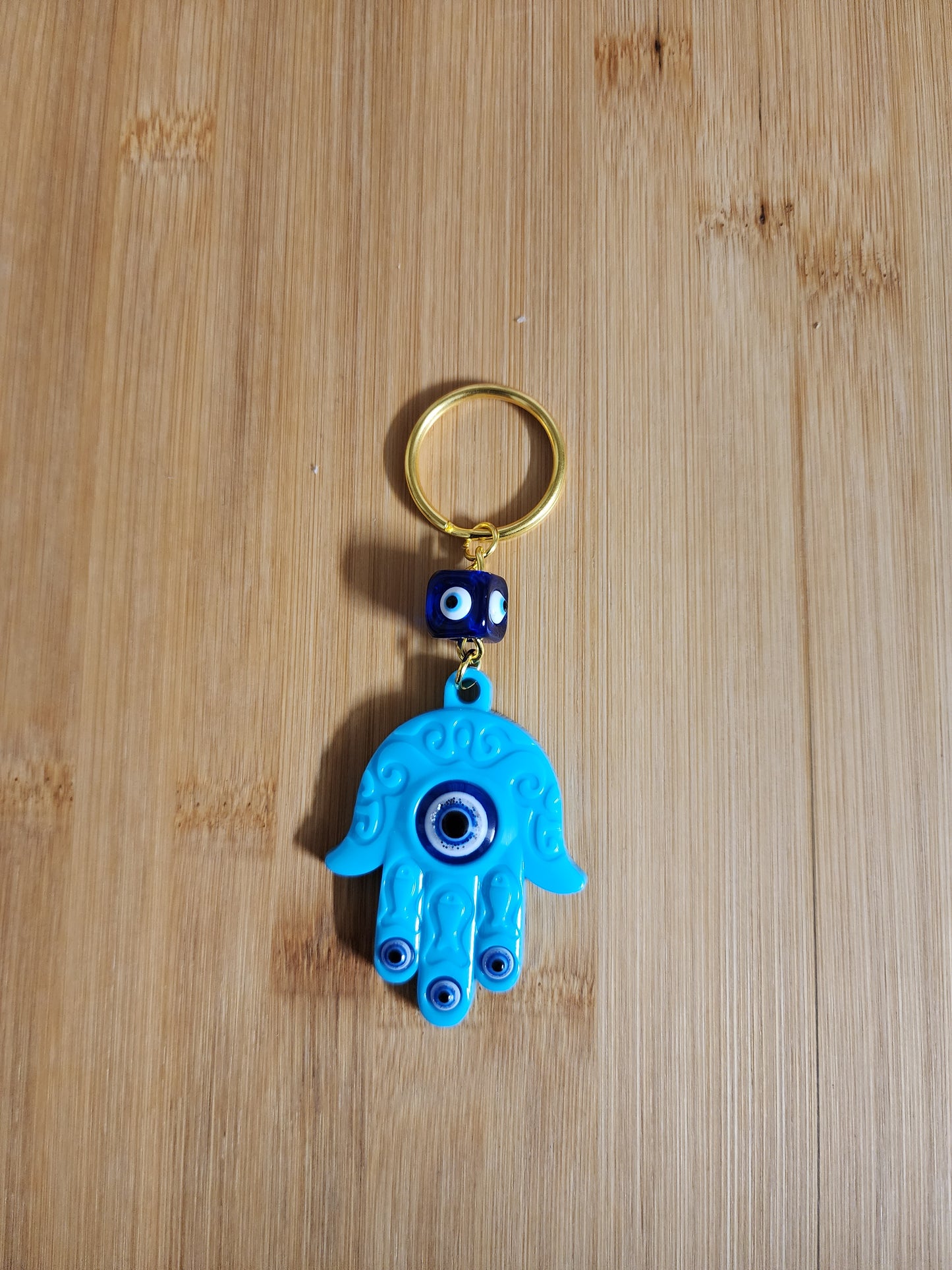 Protective Eye Hamsa Keychain
