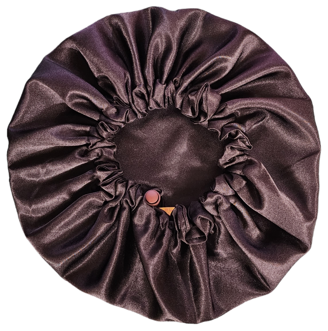 Black and Black Satin Bonnet