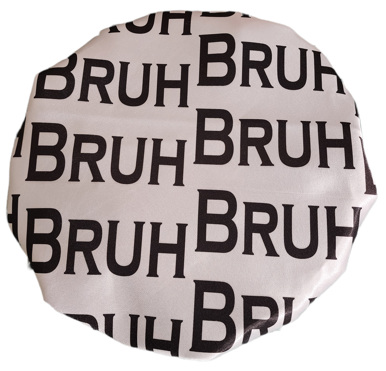 BRUH Gray/Grey & Dark Blue Satin Bonnet