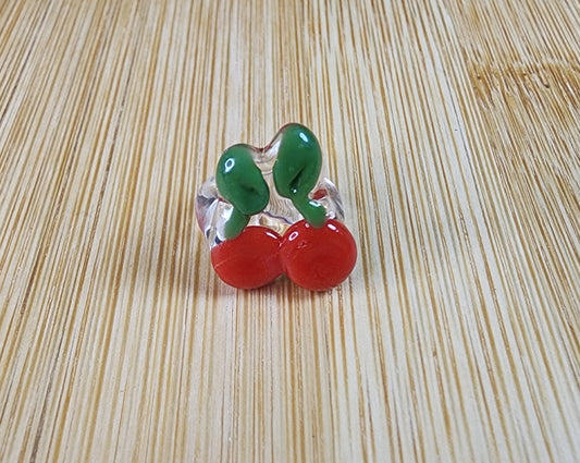 "Cherries" Glass Loc Bead