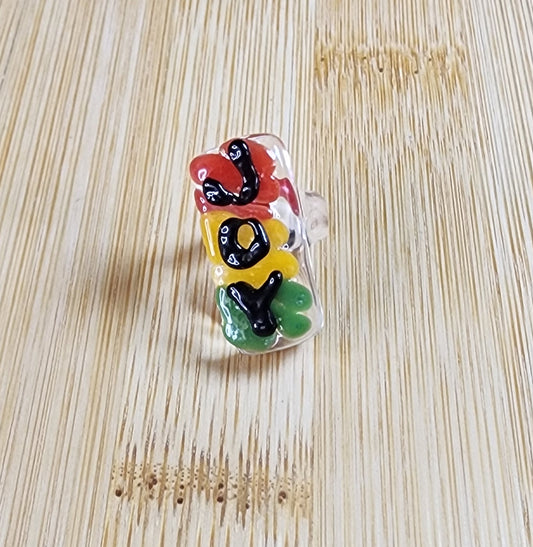 "Joy" Glass Loc Bead