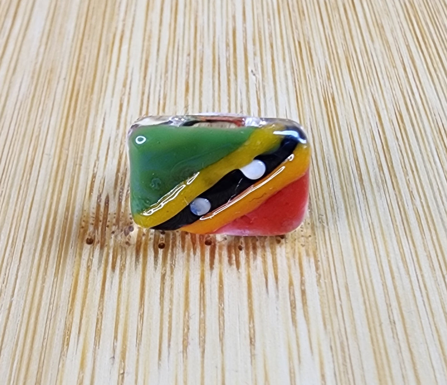 St Kitts and Nevis Flag Glass Loc Bead