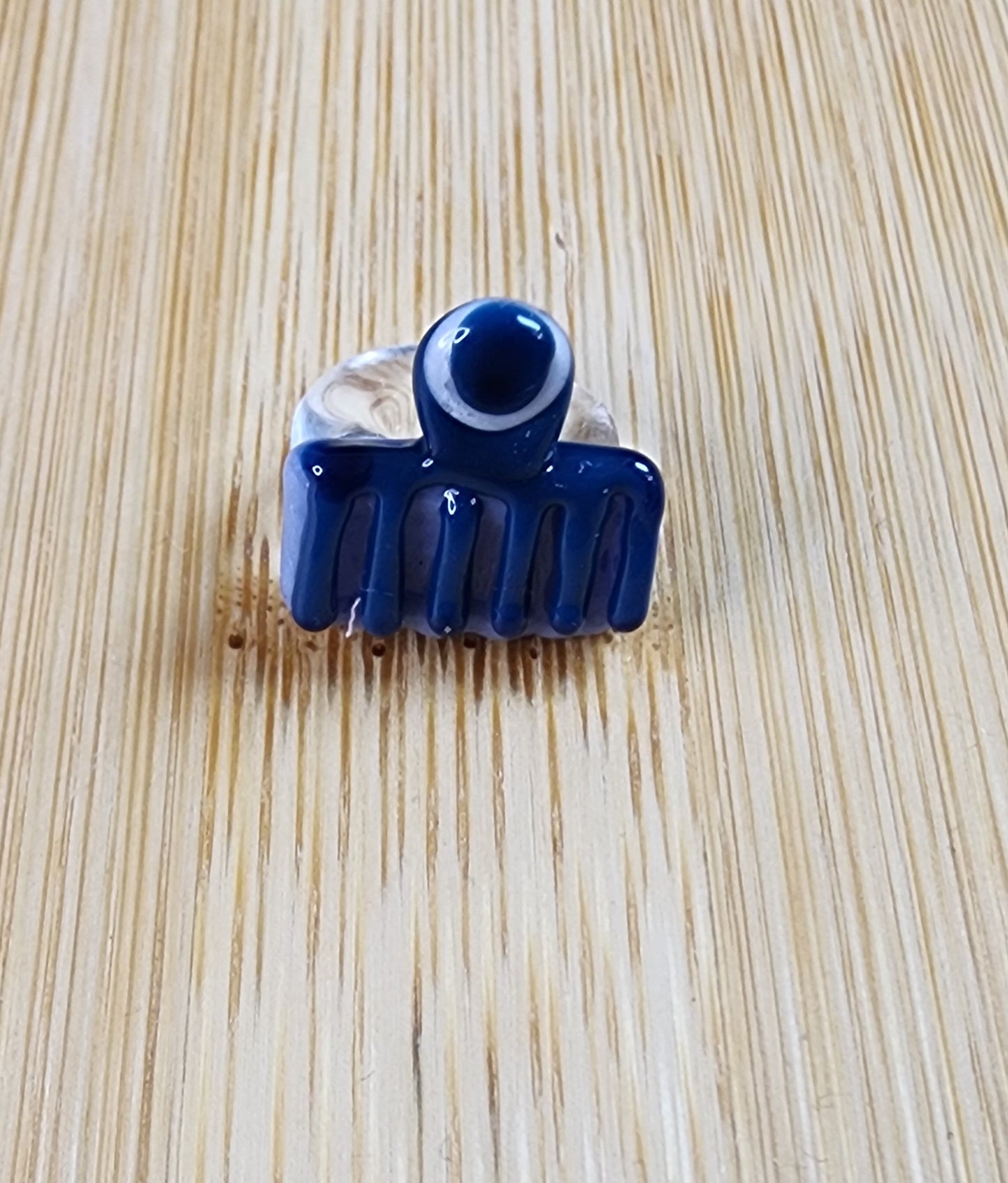 Blue Duafe Glass Loc Bead