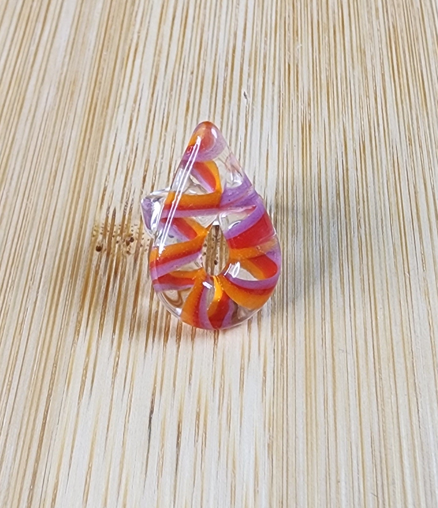 Rain Drop Glass Loc Bead