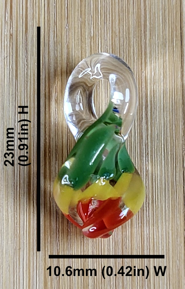 RYG Twisted 2 Glass Loc Bead