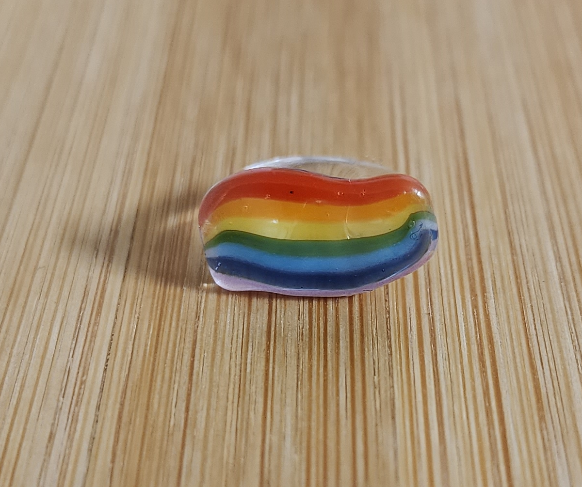 Pride Flag Glass Loc Bead