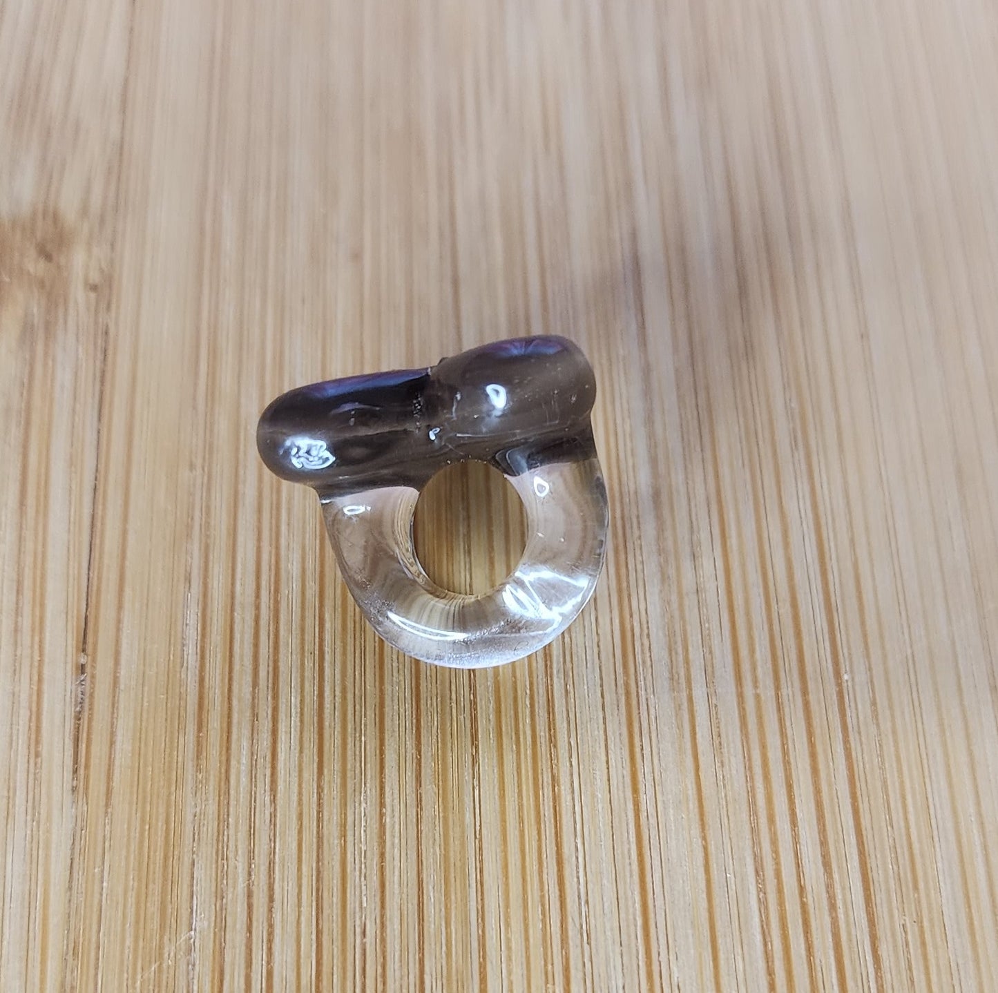 Brown Heart Glass Loc Bead