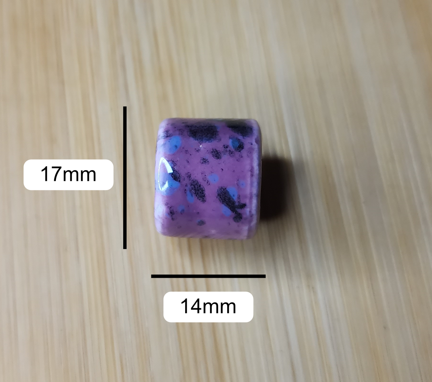 Pink Ceramic Loc Bead