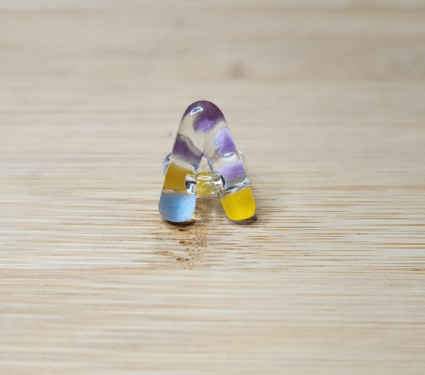 Letter "A" Glass Loc Bead