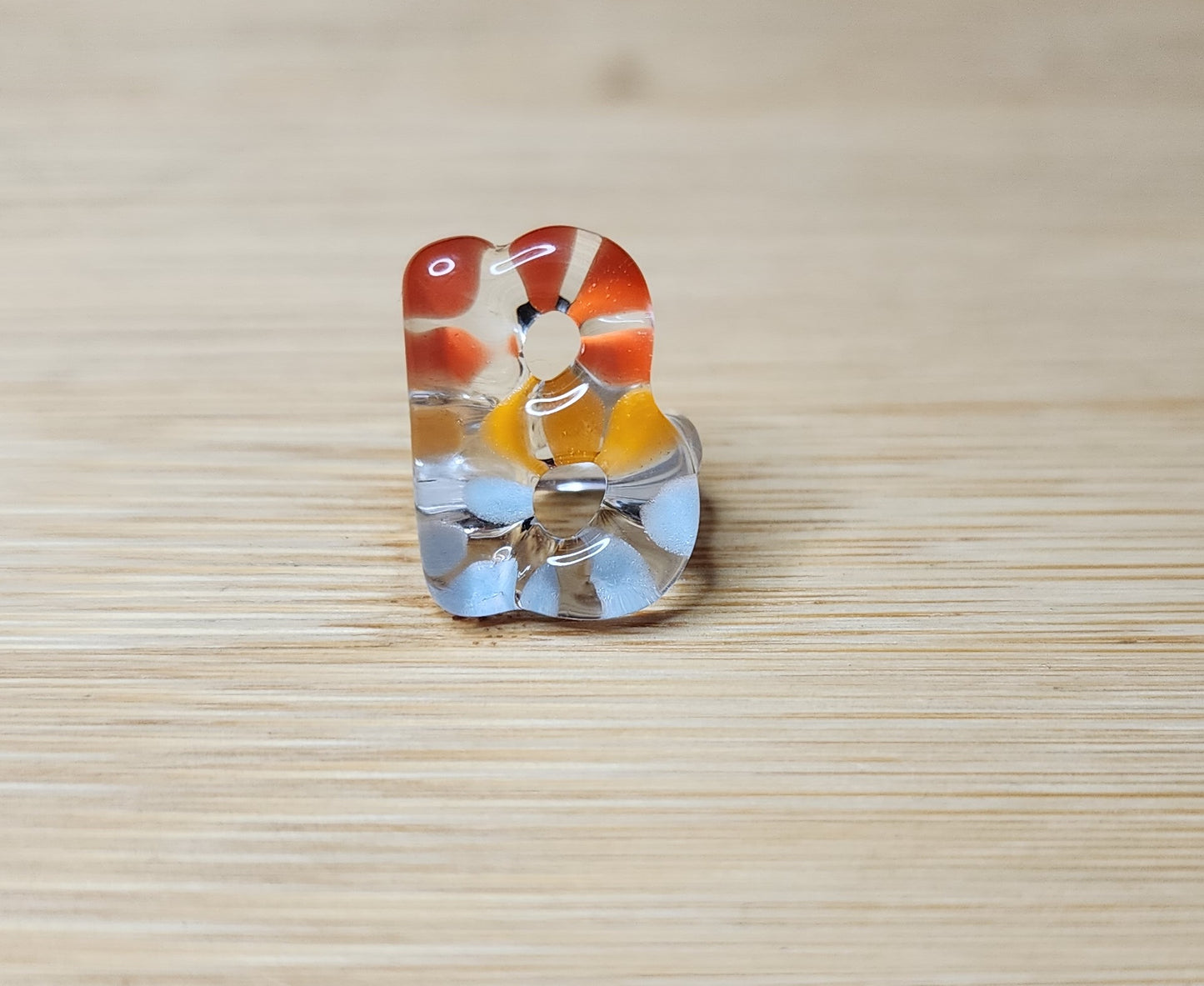 Letter "B" Glass Loc Bead