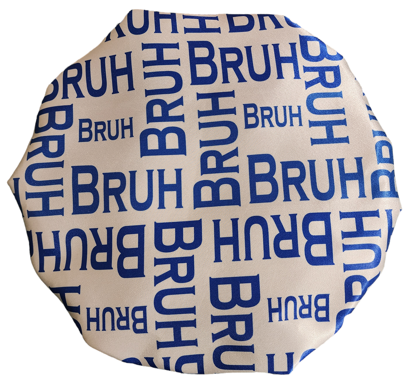 BRUH Gray/Grey & Blue Satin Bonnet