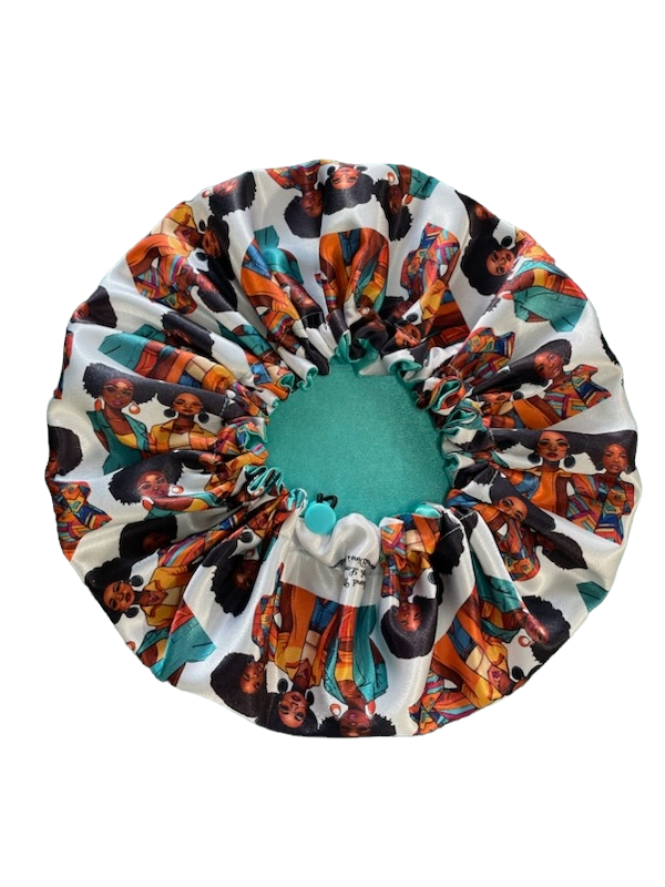Sisterhood Satin Bonnet Mint Inside
