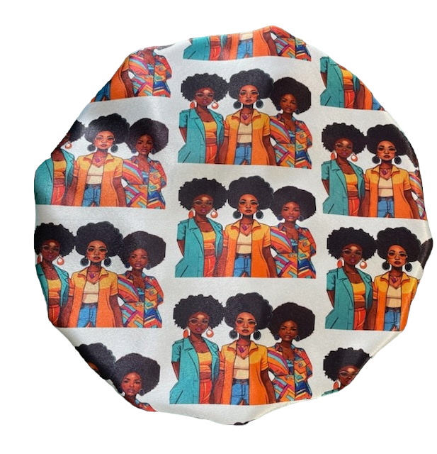 Sisterhood Satin Bonnet Mint Inside