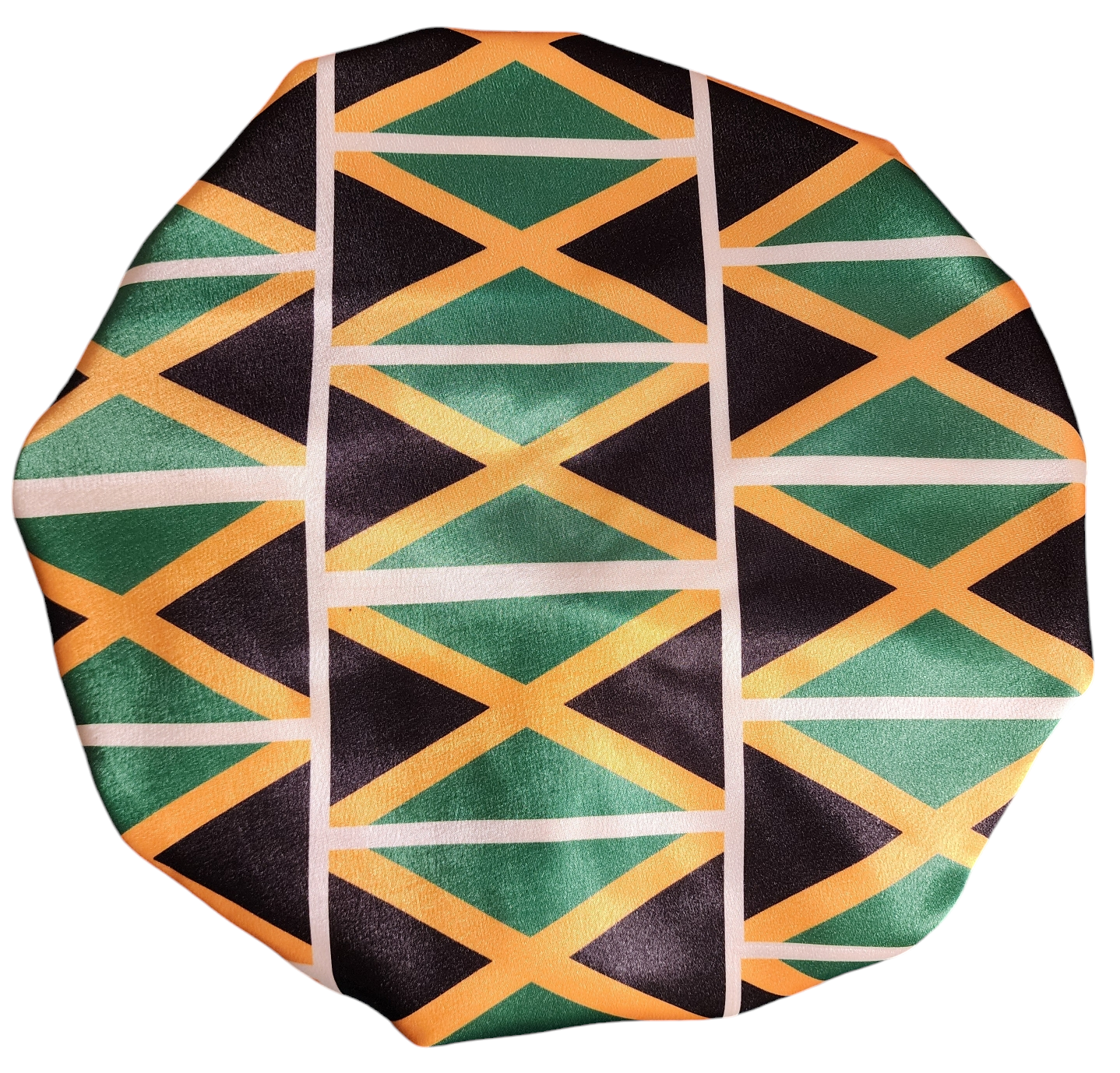 Jamaica Flag Yellow Inside Satin Bonnet
