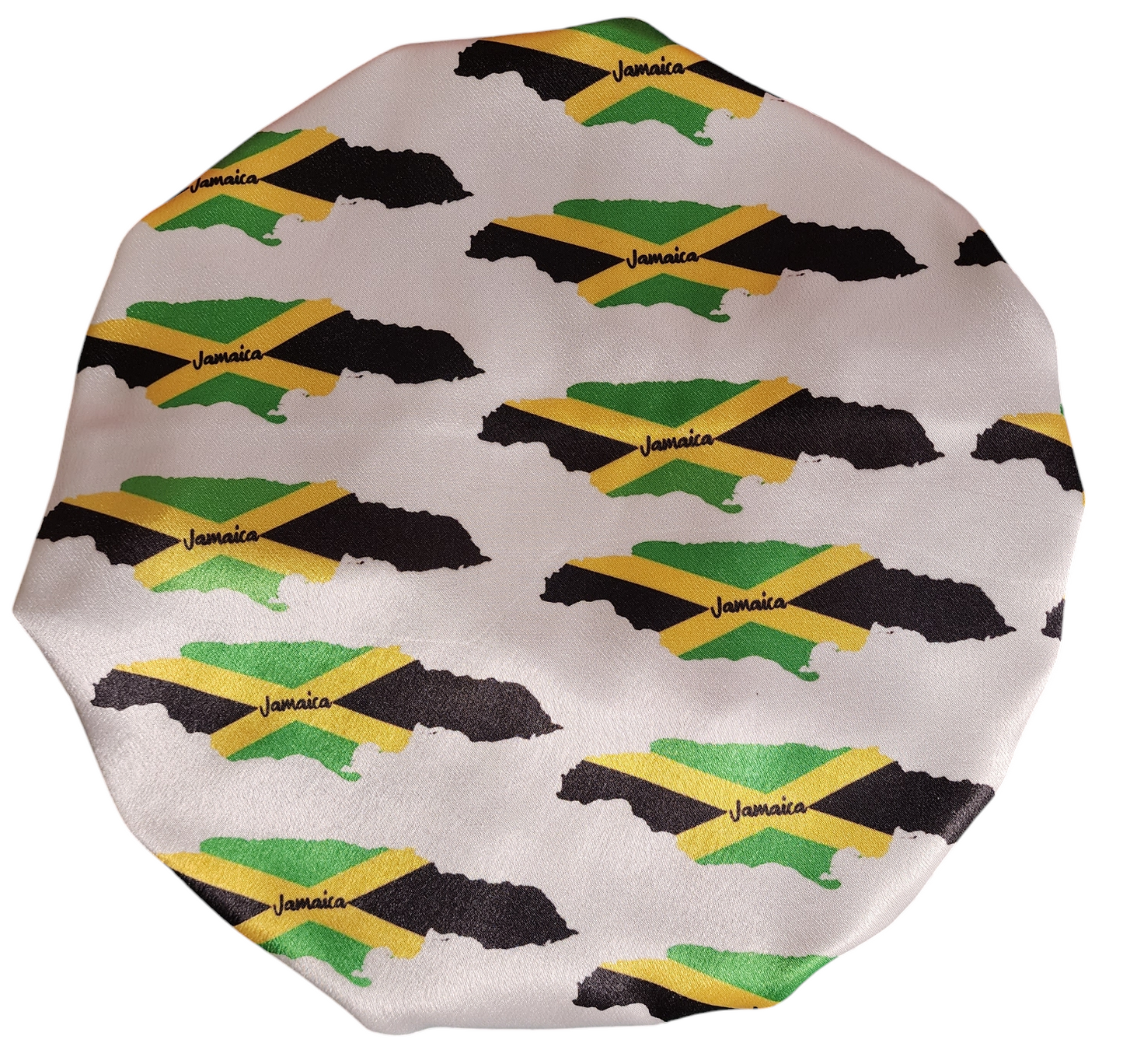 Jamaica Map Black Inside Satin Bonnet