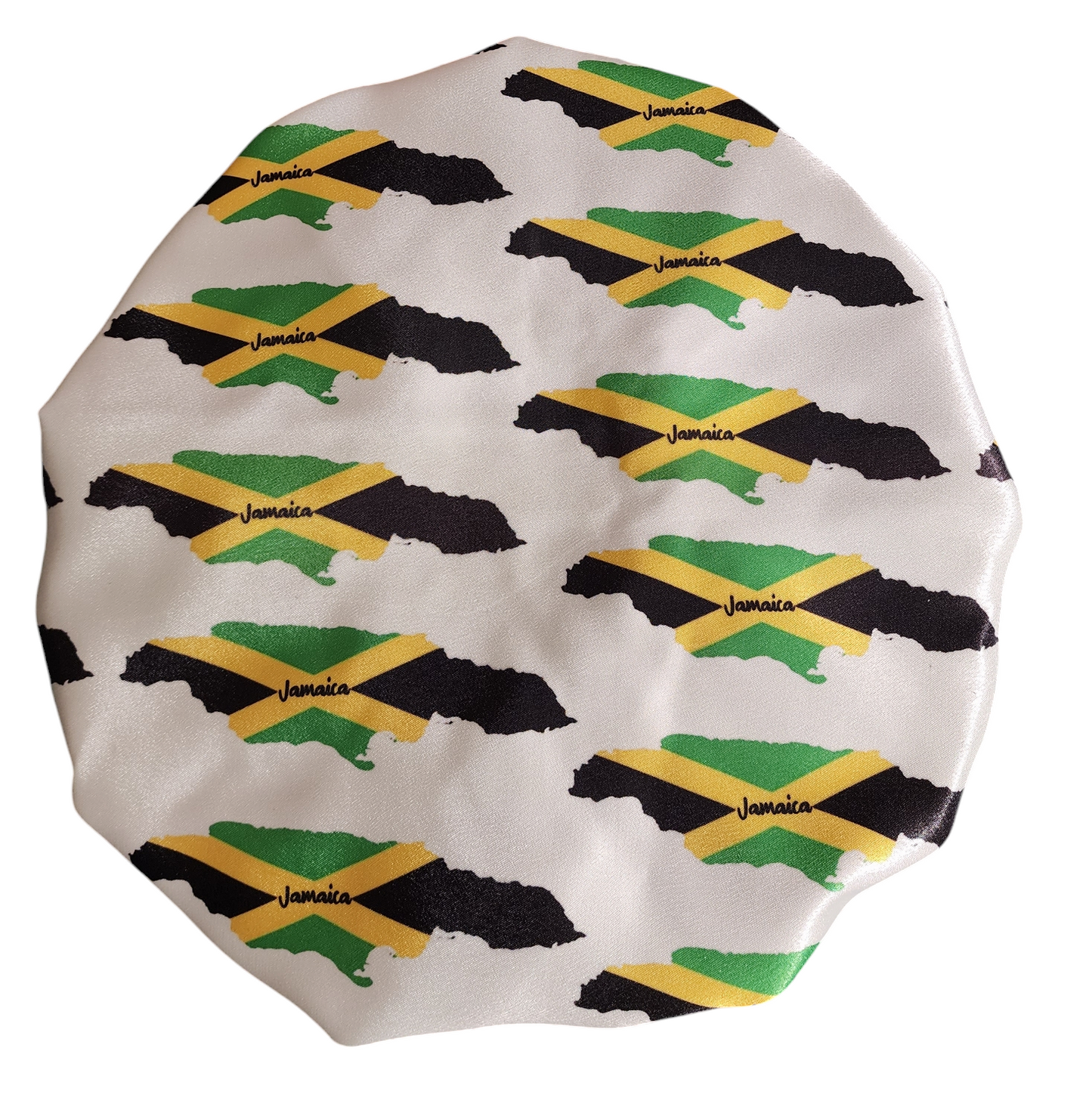 Jamaica Map Green Inside Satin Bonnet