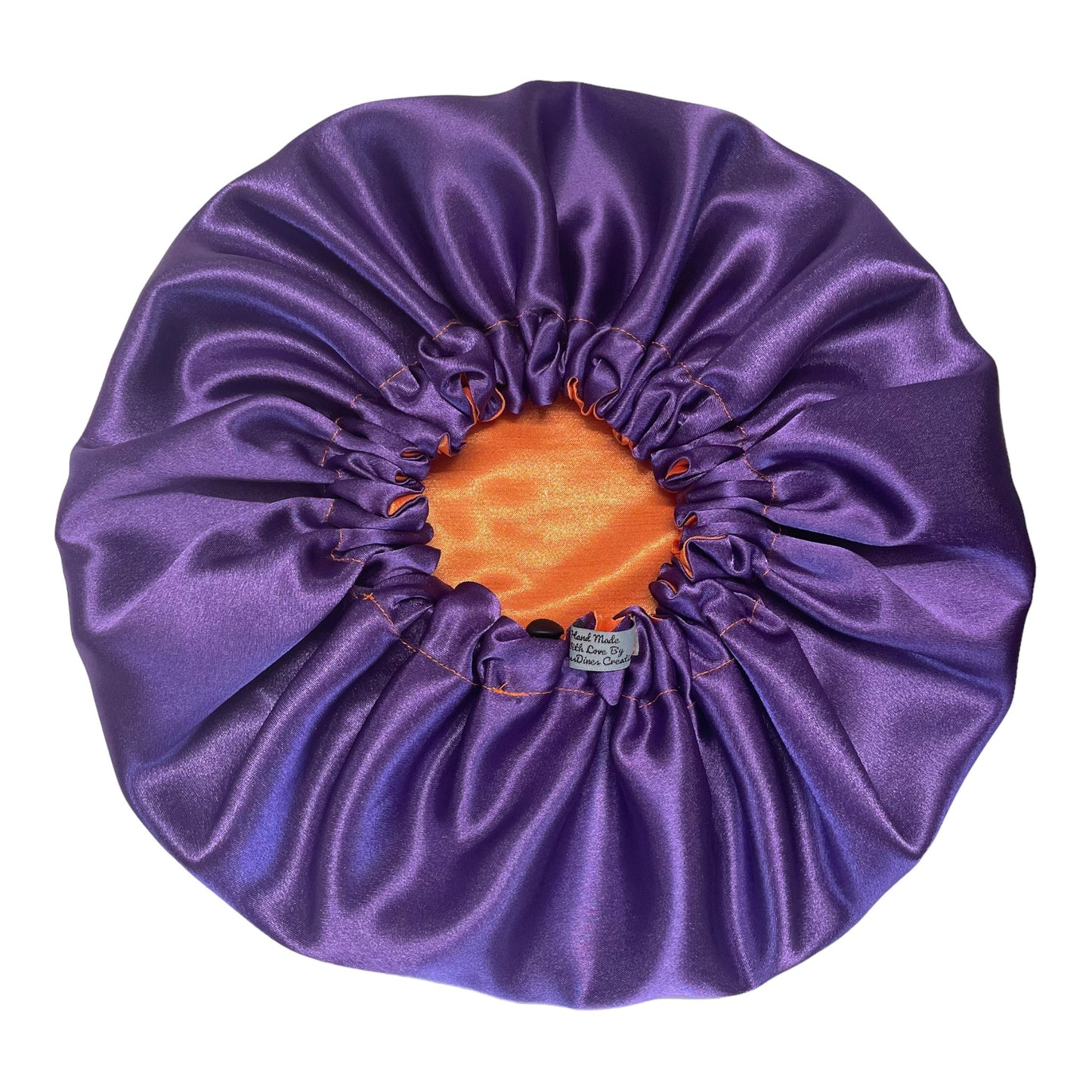 Large Purple & Orange Satin Bonnet