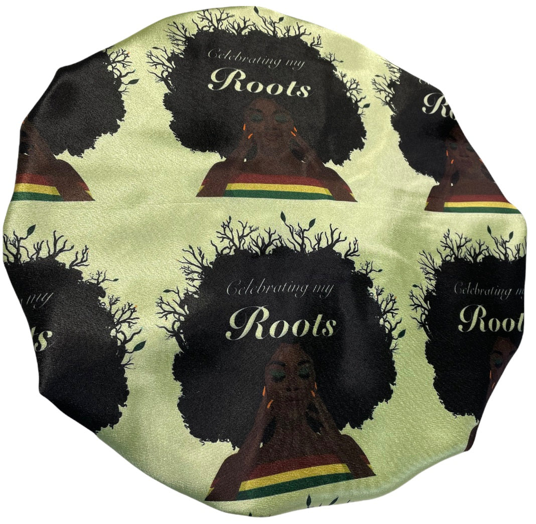 ** Celebrating My Roots Satin Bonnet