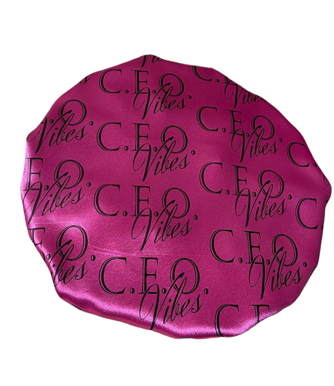 **"CEO Vibes" Pink and Purple Satin Reversible Bonnet